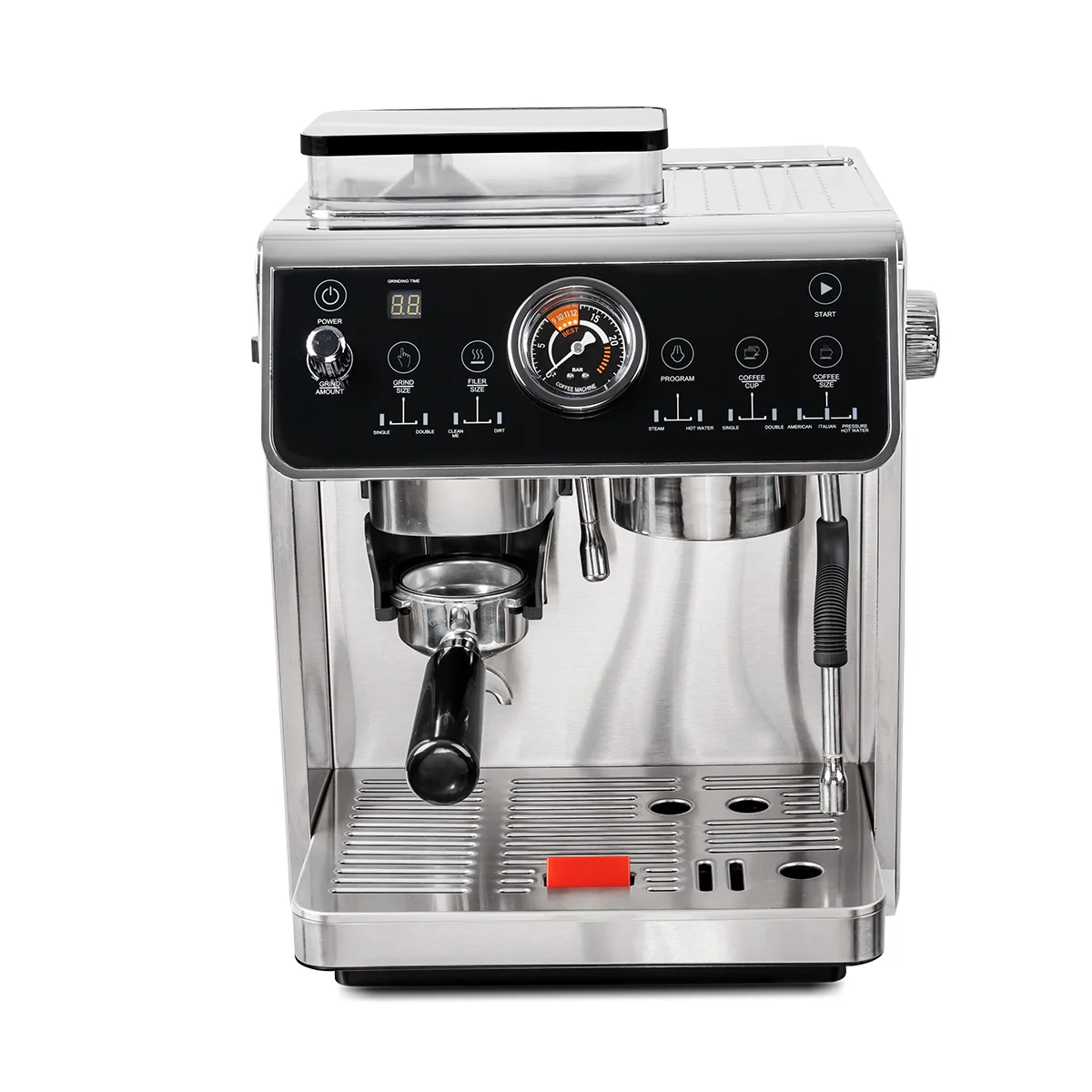 Commercial Household coffee machine Multi-function Coffee maker semi-automatic Espresso Machines With Grinder