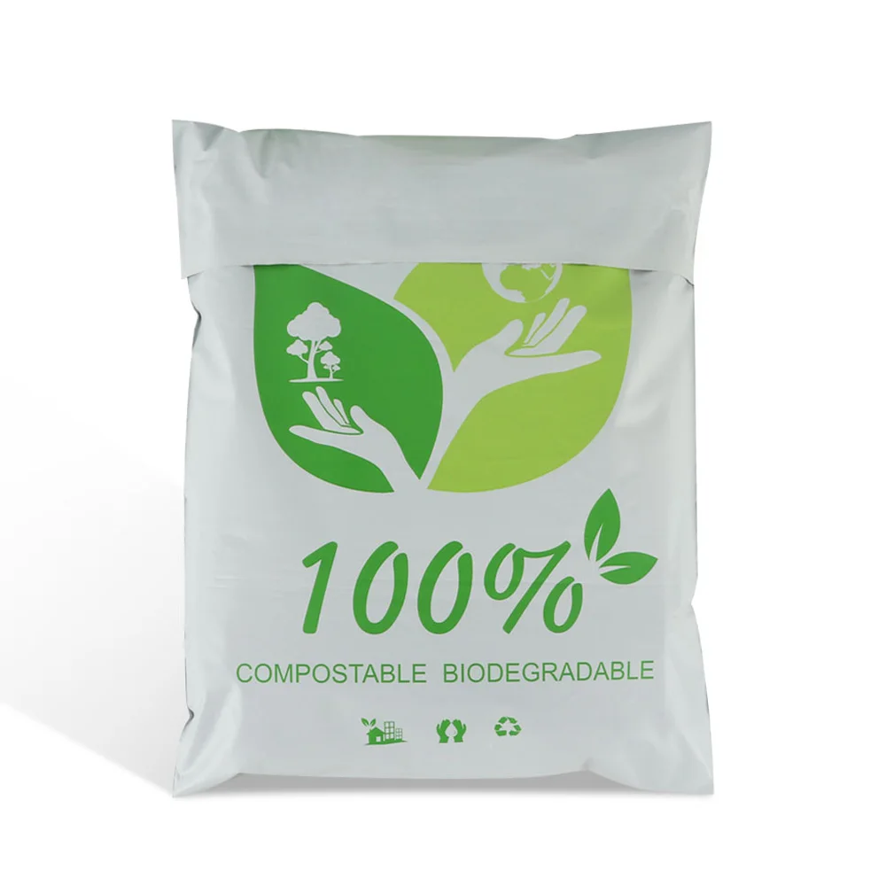 Recommended 100% biodegradable compostable corn starch envelope courier mailer shipping packaging bag for clothing