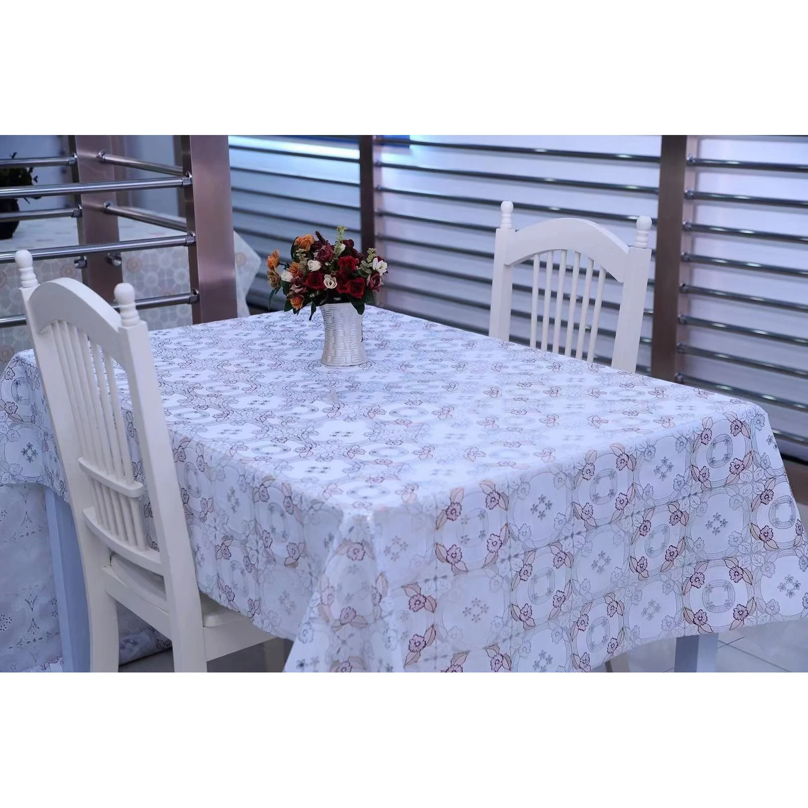 
Colorful Golden Lace in Rolls Home Decor PVC Printed Tablecloth 