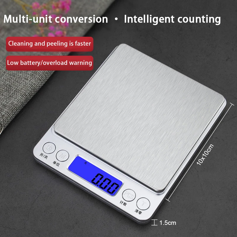 Hot Selling Digital Kitchen Scale Me asuring Food with LCD Display Stainless Steel with Battery Power Wholesale