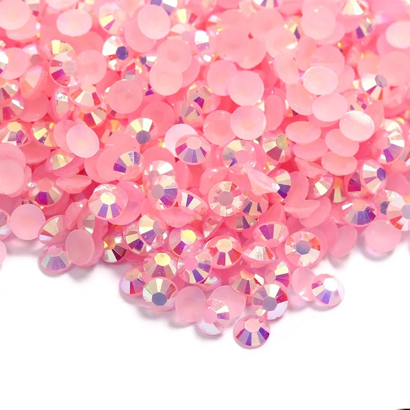 High Quality Jelly AB FlatBack Rhinestones Resin Flat back Rhinestone Bulk for DIY Gift Mugs
