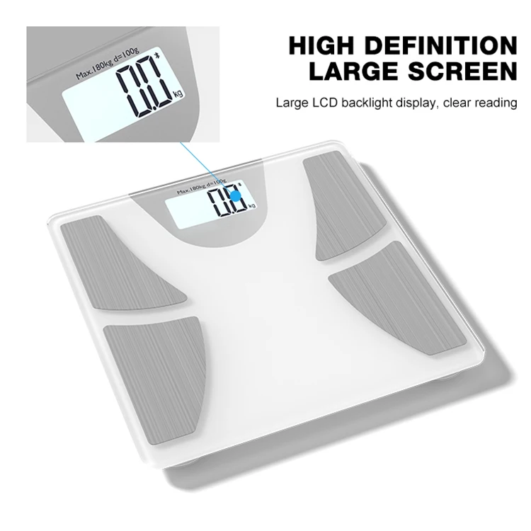 Blue tooth 180KG Custom Color Bathroom Weight Scales Digital Electronic Weighing Body Fat Scale