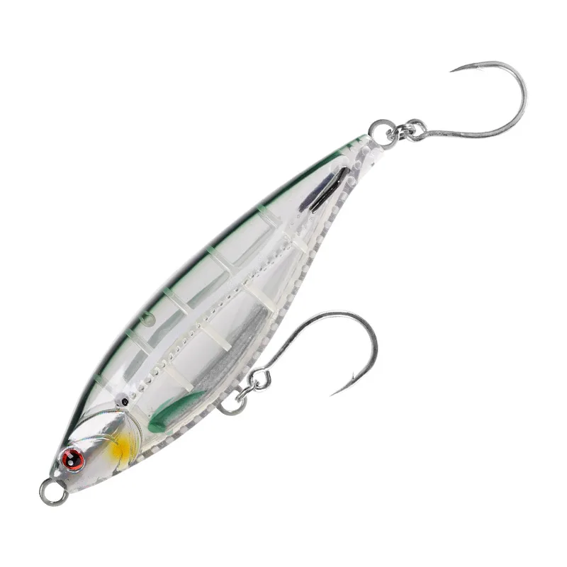 strength ABS plastic fishing lure laser through wire system single hook 150mm 85g distance casting darting stick bait