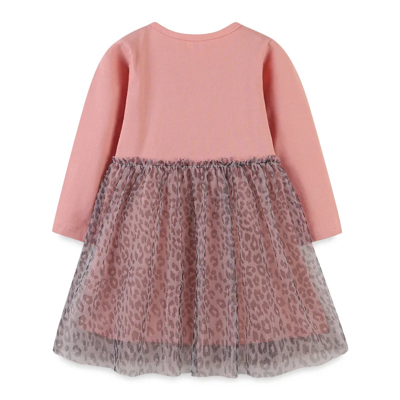 breathable new design sequins Love pattern girls cotton frock long dresses