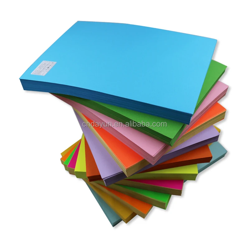 Factory price 100 Sheets A4 Size Assorted Colors Construction Paper Coloring Paper for Crafts