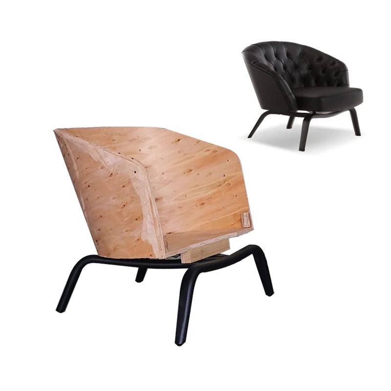 curved plywood for lounge chair Furniture frame Metal base leg accessories for leisure chairs