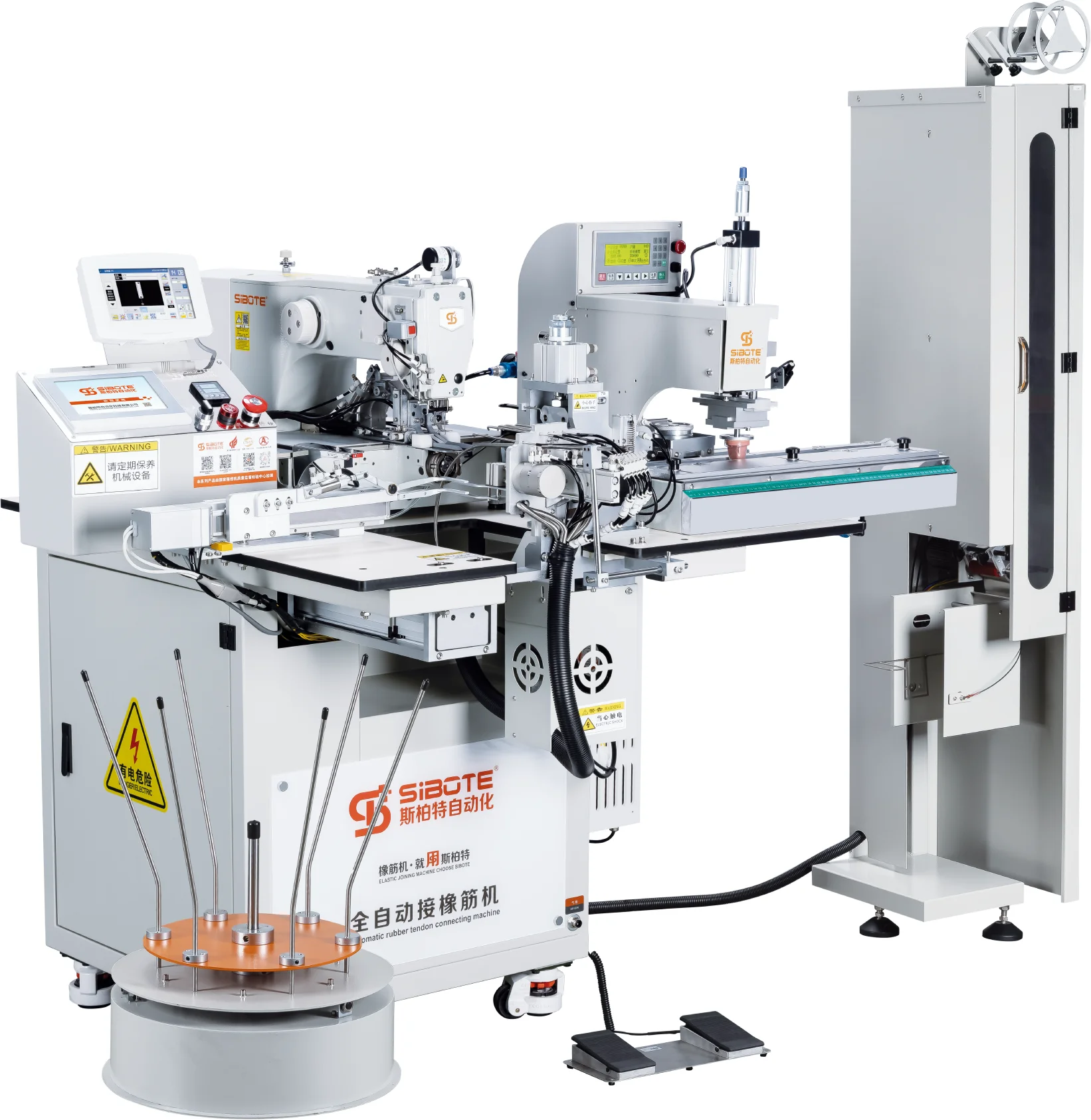 T-53-01Y ultrasonic cutting tool SMC configuration 2000 S.P.M  industrial elastic joining and labeling integrated machine