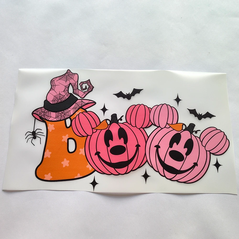 Оптовая продажа высокое качество Хэллоуин Мультяшные наклейки для передачи тепла Dtf трафаретная печать теплопередачи одежды
