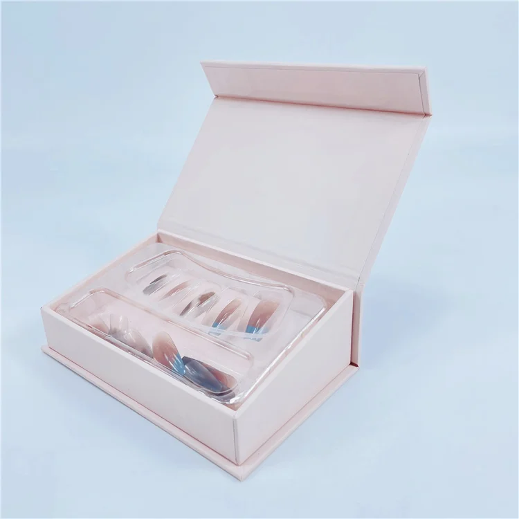 Custom Luxury Small Transparent Plastic Insert Valentines Nail Art Gift Magnetic False Eyelashes Display Box Packaging With Logo
