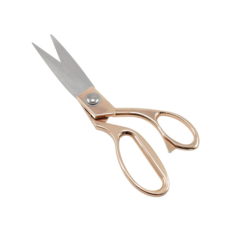 JSM Art Tools Series Rose Gold Metallic Handle Light-weight School Student Kids Stainless Steel Scissors for Cutting