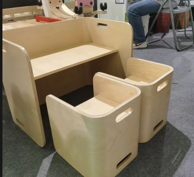 Nursery Childcare Wooden Montessori Furniture Kindergarten Table Chair