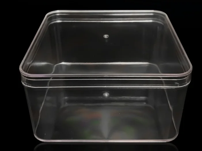 Transparent Recycled food packaging boxes PS Plastic box for cookie cake snacks