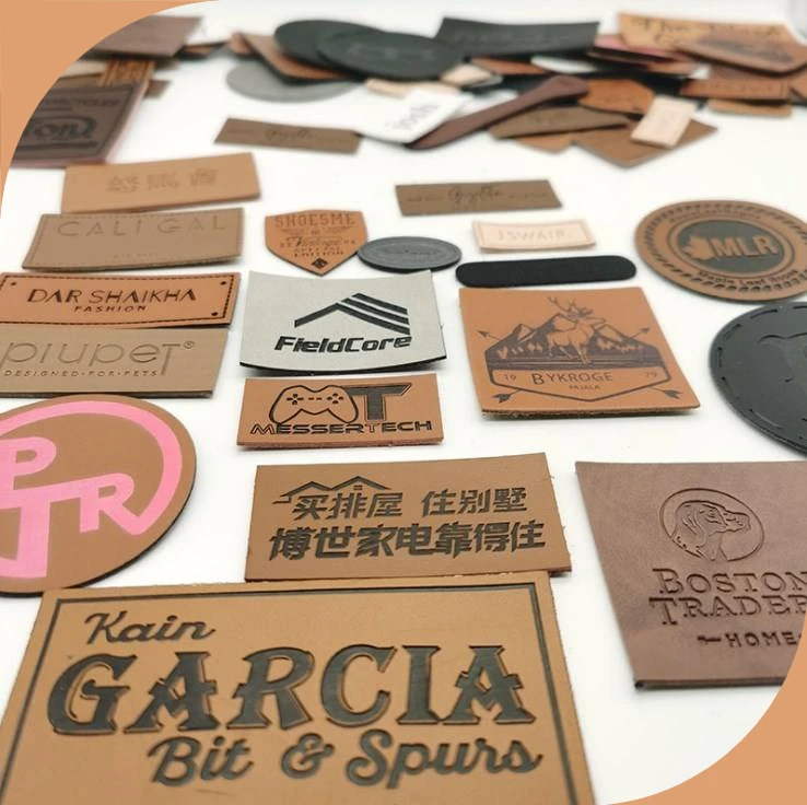 Best Price Custom Brand Jeans Clothing Tag PU Label Embossed Leather Label Patch For   Clothes Garment