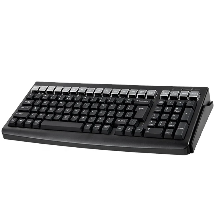Hot Sale 101 Keys USB Pos Programmable Keyboard with Magnetic Card Reader for POS Use