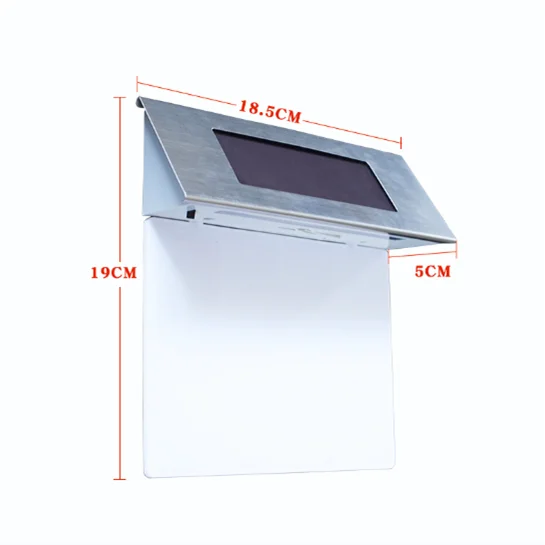 Outside modern diy metal wall mounted Solar powered light up house number address sign plaque led light for yard mailbox