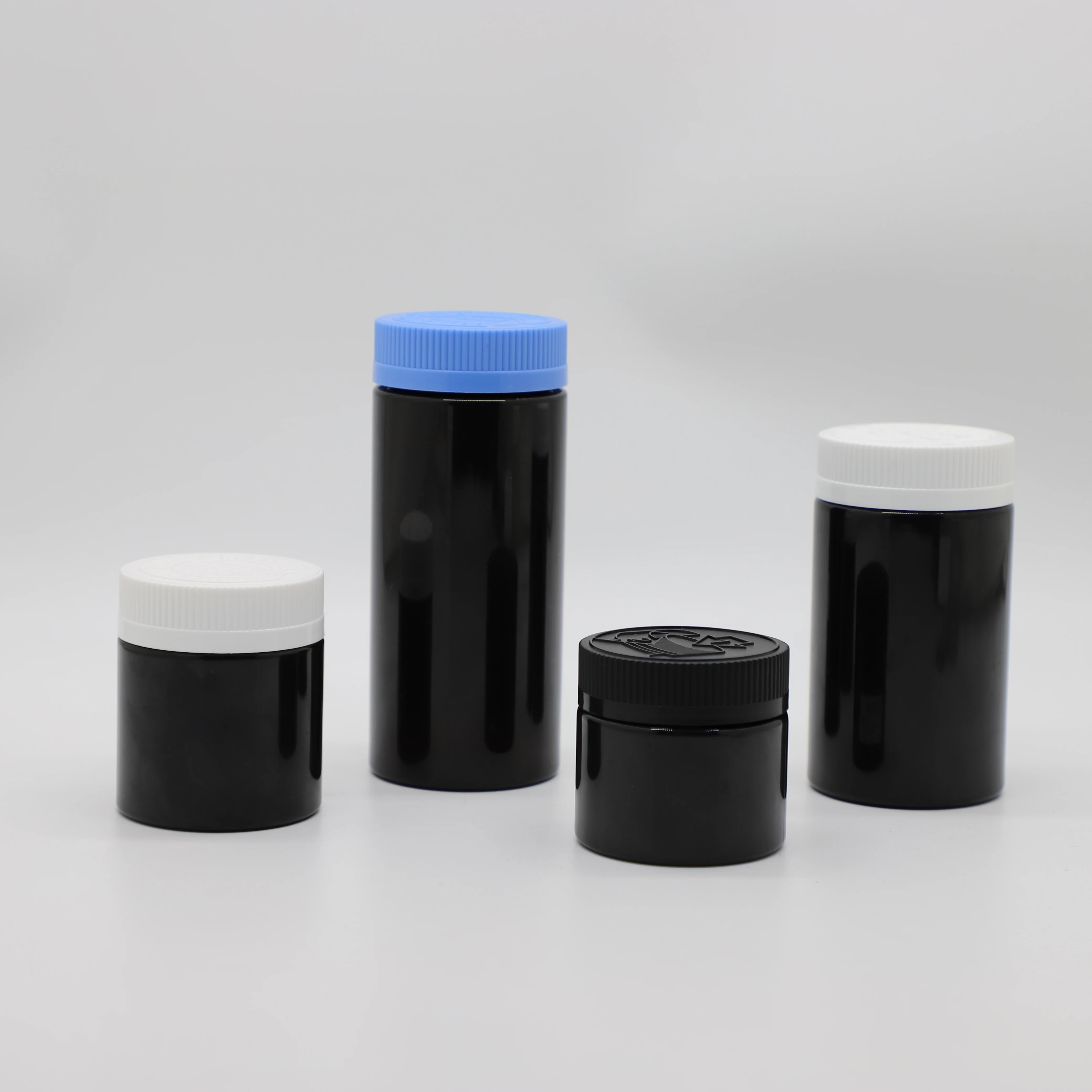 8oz 250ml plastic jars with child resistant lids food grade 300ml container plastic green jar beauty product