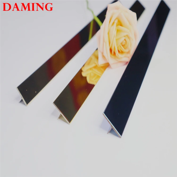 SS304 керамическая плитка, отделка из нержавеющей стали, зеркальная отделка, покрытие из розового золота