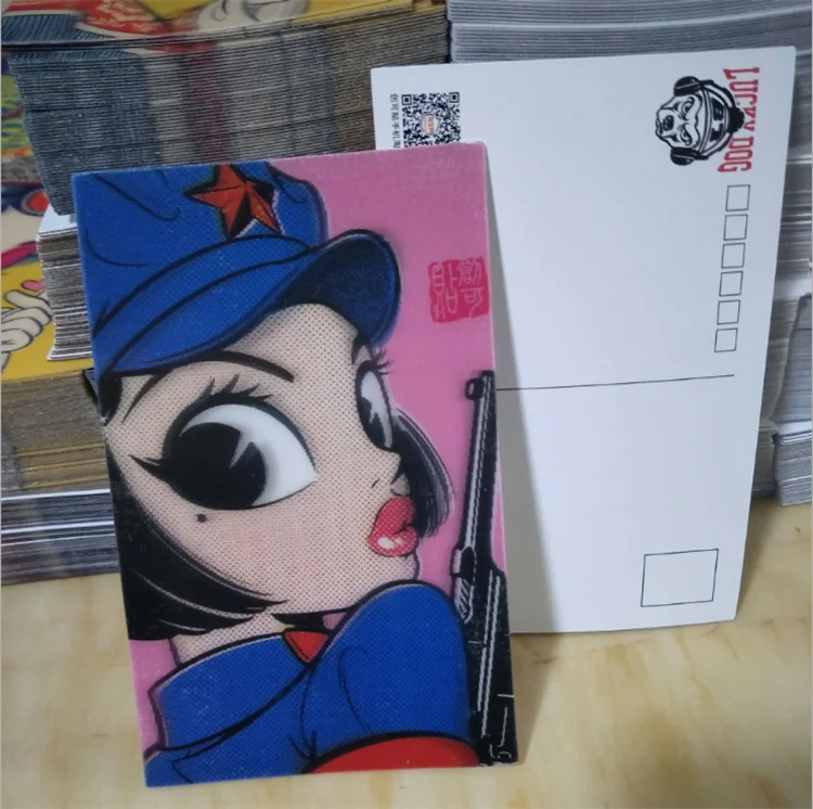  custom High Quality Wholesale made 3d lenticular postcards post