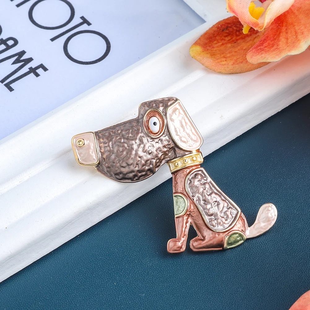 Cute Dog Business Medical Wholesale Cheap Simple Luxury wedding Bridal Custom brooch female korean enamel magnetic pins