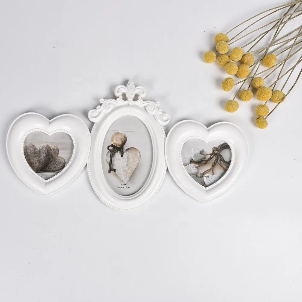 Creative Spliced Polygon  Minimalist Family White Memorial Photo Frame