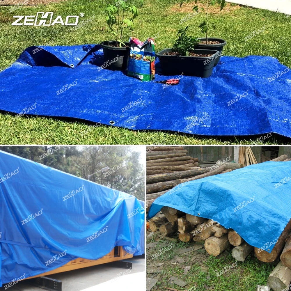 Heavy duty poly tarp PE waterproof tarpaulin cover china blue PE  tarpaulin