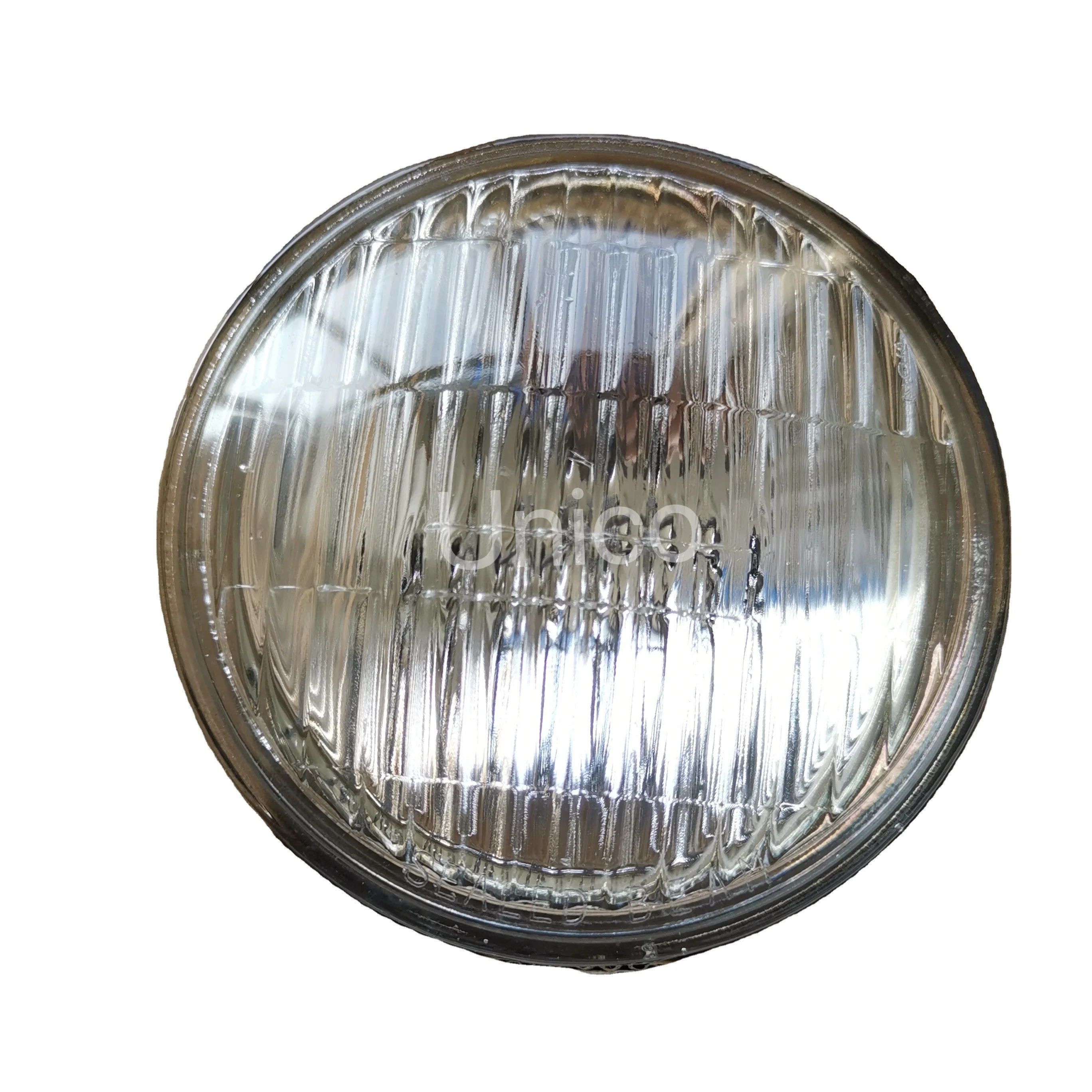 7 inch 5 inch Crystal sealed beam head lamp 12v / 24v, 100w, 130/100w, 75/50w, 35/35w etc, H4 Bulb 146mm Diameter