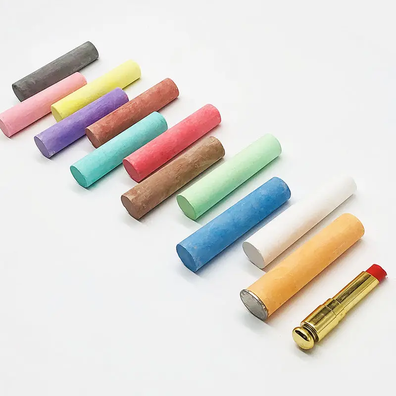 School Student Teacher Office Chalk Jumbo Dust-free Chalk Durable Sidewalk Chalk Bright Colors
