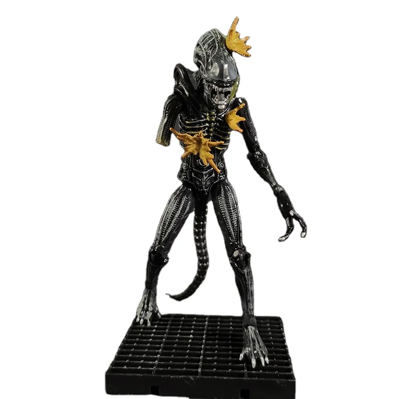 free shipping action figure collection 12CM Hiya 1/18 Scale Predator Headshot Battle Damage Alien Warrior Mini Action Figure Toy