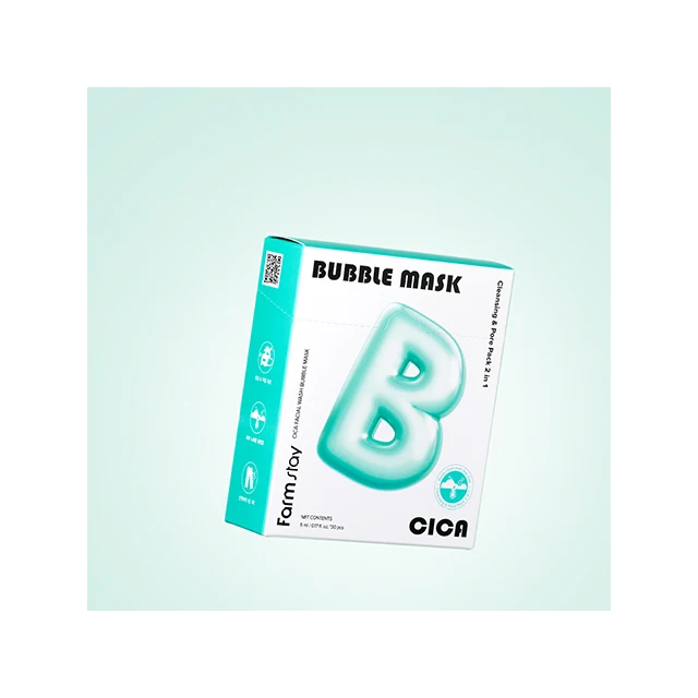 Korean High Quality Popular Brightening Non-irritating Nourishing Farmstay Cica Facial Wash Bubble Mask Face Cleanser
