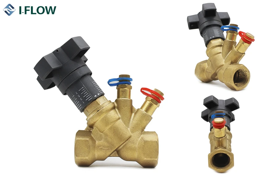Bronze Fixed Orifice Double Regulating Balancing Valve Standard Water Manual Medium Temperature General DN15-DN50 CN;ZHE QIF