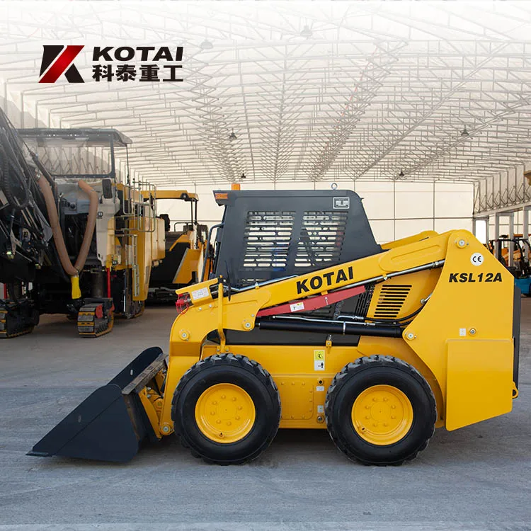 Quanchai KSL12A Skid Steer Loader 3.9Ton High Power Wheel Loader 4x4 65kW 2400kg Tipping Load Hot Selling with Attachments