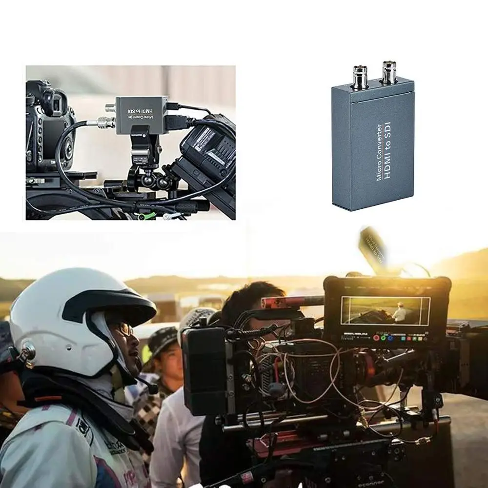 Micro Converter 1080p HDMI to 3G HD SDI Audio Video Converter Adapter for Camera Home Theater
