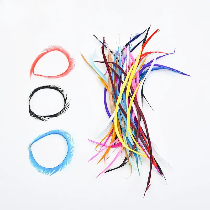 100pcs DIY Crafts Design Millinery Costume Hats Making Fascinators 12-20cm Dyed Goose Biot Feather