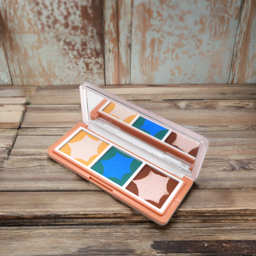 Custom multi-color embossed loose powder eyeshadow for blush 2-in-1 multir functional palette customized  private logo