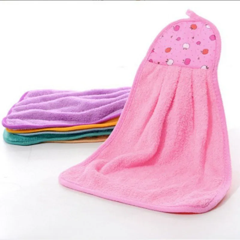 Hot Sale Hanging Kitchen Towel Quickly-dry Lovely Hand Towel With Ties