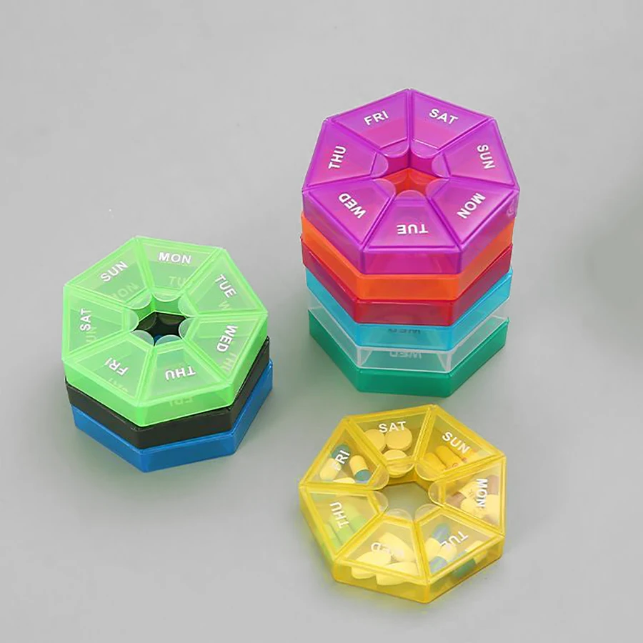 7 days pill storage case 7 compartment pill box