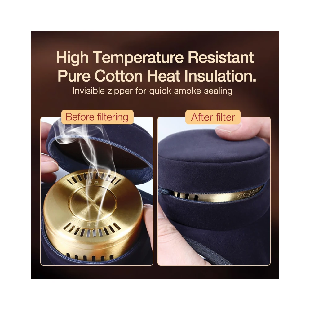 Smokeless Upgraded Pure Copper Moxa Box Moxibustion Therapy Moxa Stick Burner Box