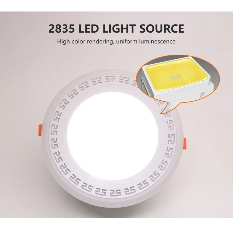 China Factory Wholesale White Round SMD Clothing Shop 6w 12w 18w 24w Recessed Mounted RGB Led Panel Light