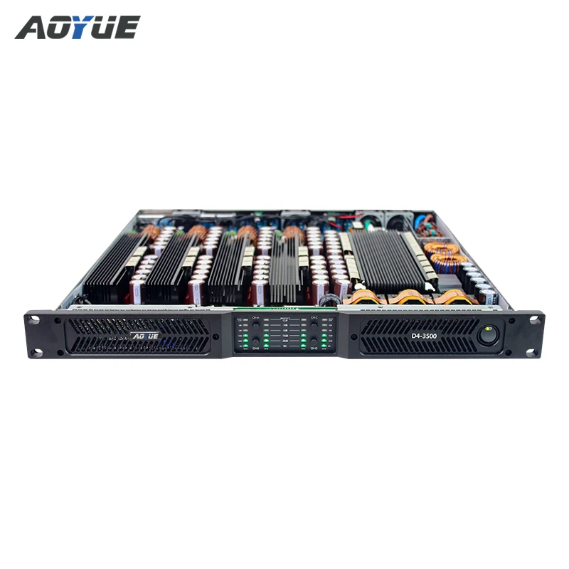 D4-3500 GaN 2 ohm 4 channels 1u class d  3500w power amplifier