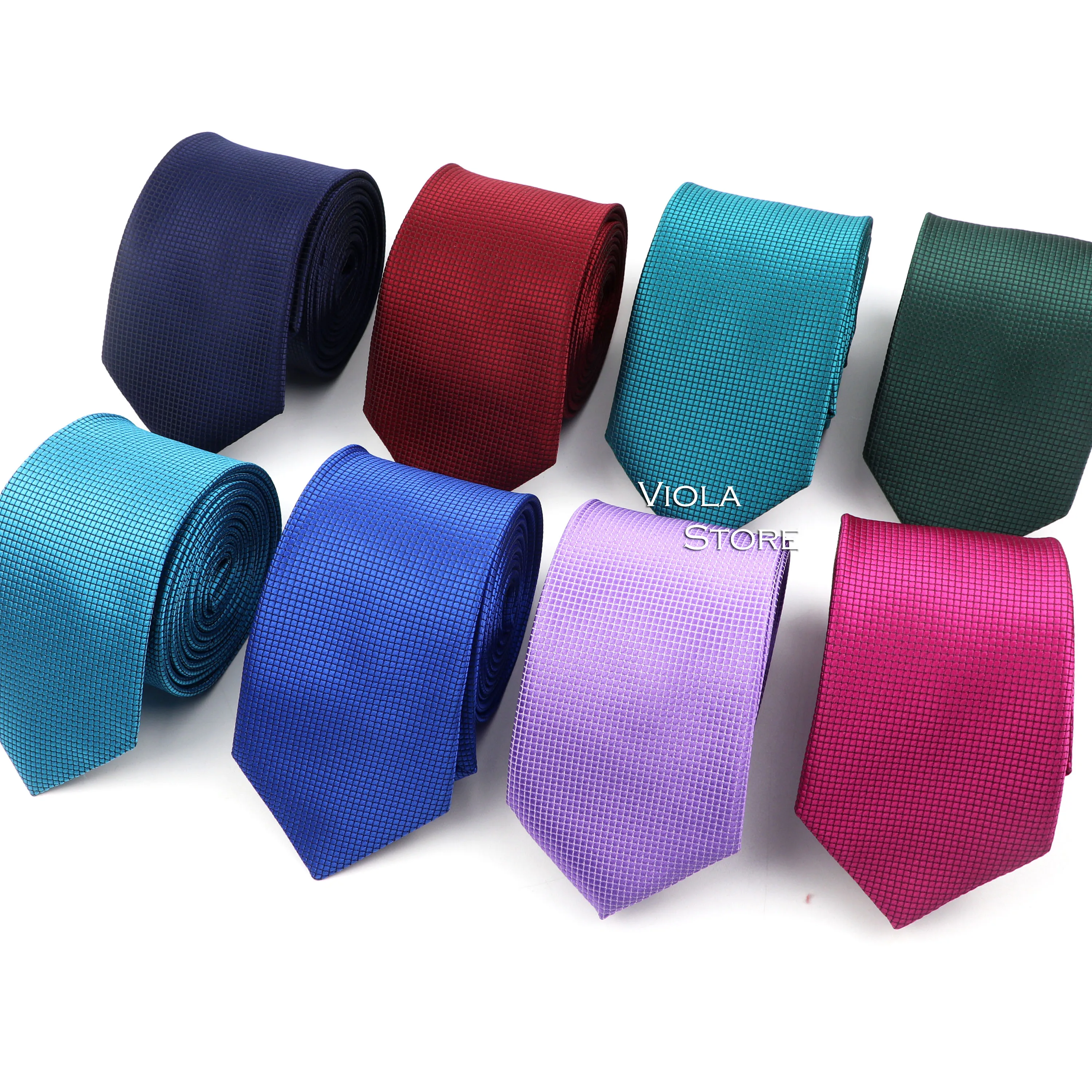 Fashion Solid Colorful 6CM Tie Narrow Polyester Necktie Wedding Grooms Business Tuxedo Banquet Cravate Gift For Men Accessory