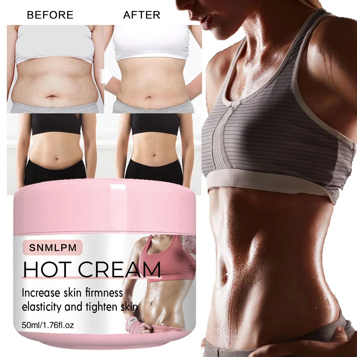 SNMLPM Hot Cream Natural Organic Sweat Waist Slimming Fat Burn Cellulite Cream Stick For Weight Lose Cellulite Removal
