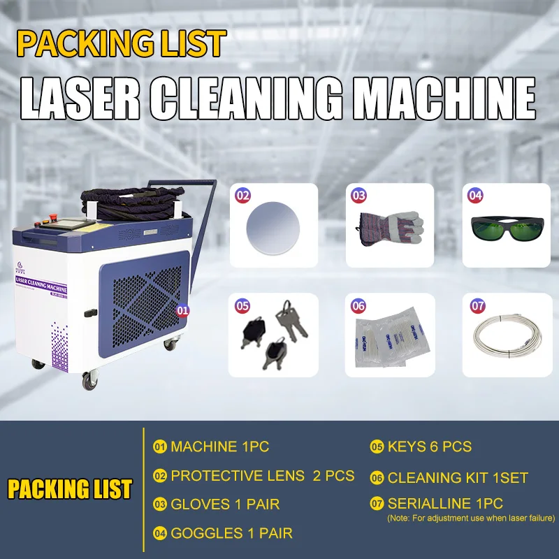 Bingyan Portable Handheld 1500W/3000W/2000W Fiber Laser Cleaning Machine New Continuous Rust Paint Metal Oxide Removal Stone