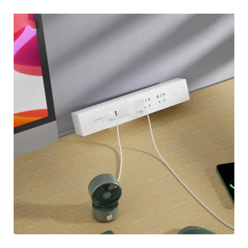 DIY Table Clamp Power Strip with USB Metal Outlet Desktop Surge Protector Standing Desk Clamp Power Station Desktop Mount Outlet