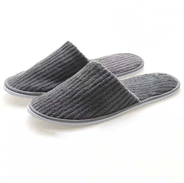 High Quality Slippers For Adults Large Velvet Coral Fleece Slipper Logo Custom Hotel Slippers