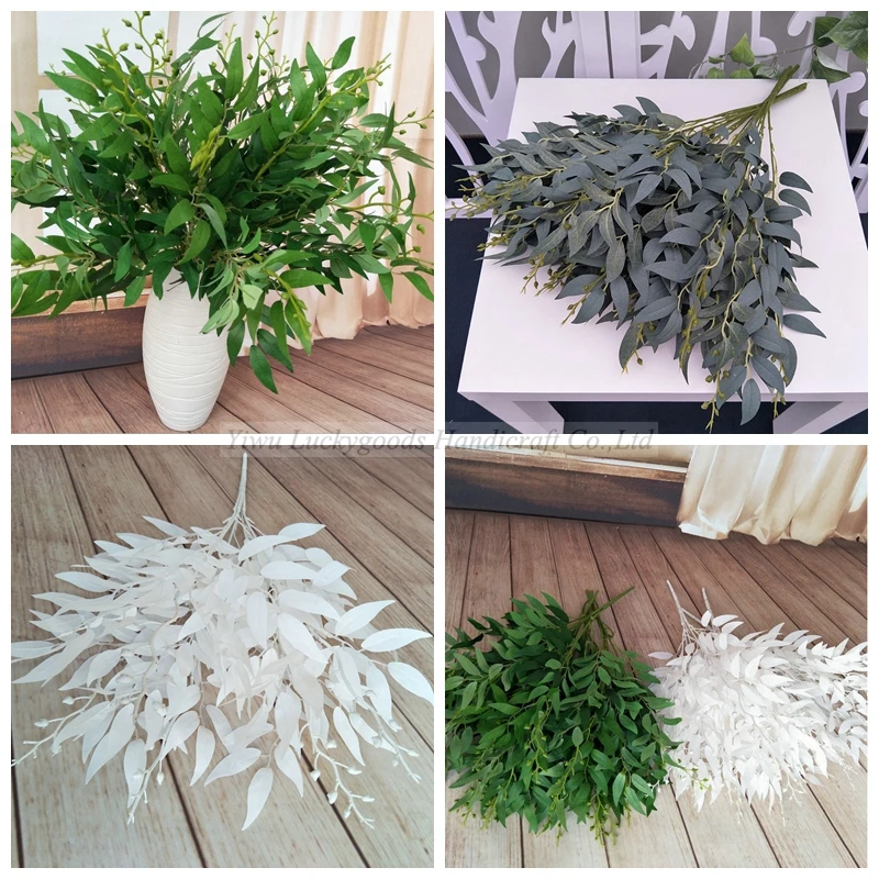 LLV170 2019 Новое поступление Шелковый Свадебный белый лист искусственный сценический подвесной Декор Ивовый лист