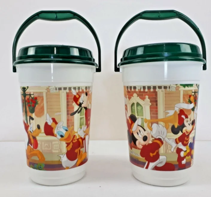 The USA Fashionable First Rate High Quality food grade plastic popcorn bucket with handle and lid  Bpa free