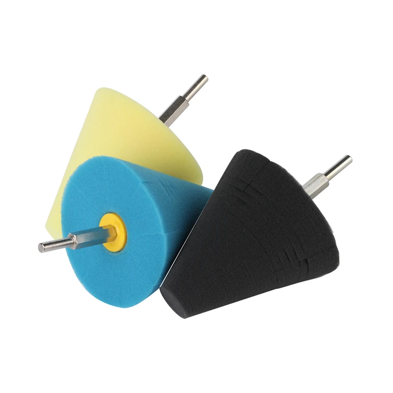 Ifoamtech high quality imported sponge car wheel Hub Drill Buffing Sponge Pads Auto Cone Metal Polish Buffing Polishing Ball