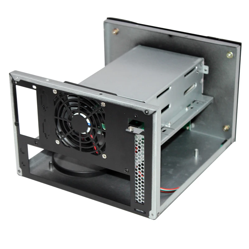 Pop hot swap 2 bays NAS server chassis FLEX PSU Mini ITX server case for network storage