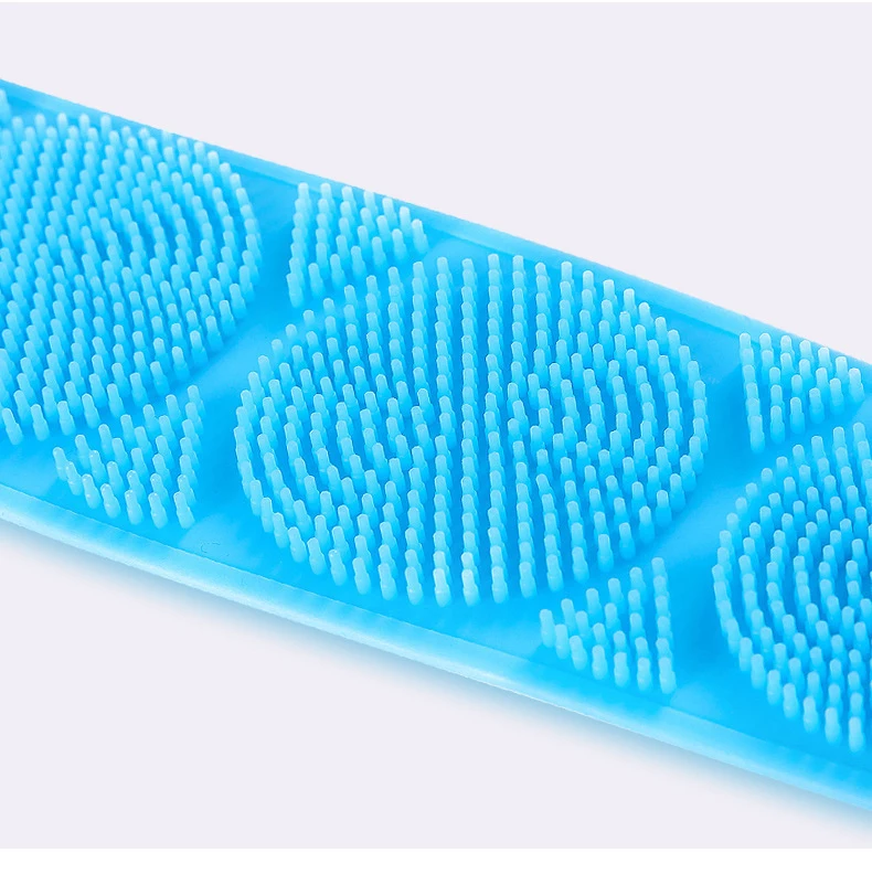 Bathroom Essential Massage Cleaning Soft Silicone Long Bath Belt for Rubbing Back