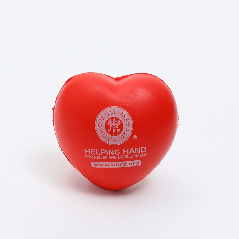 Deskjoy Promotional Creative Custom Anti PU Heart Shaped Stress Balls For Adults